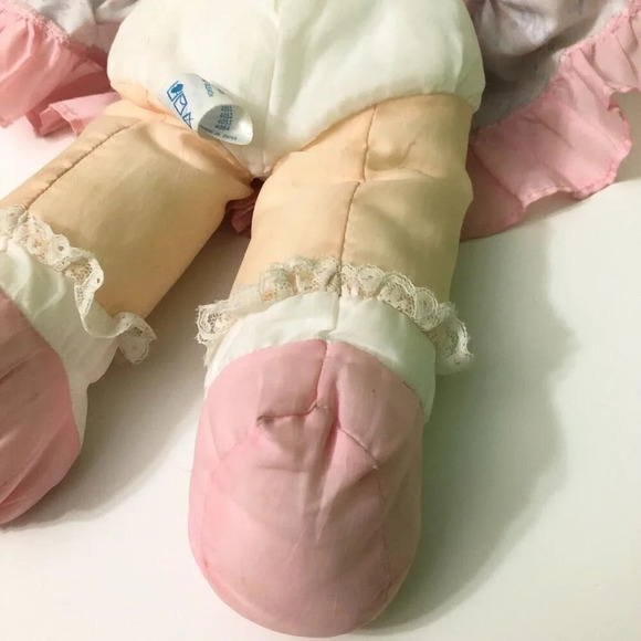 Vintage 1992 Puffalump Kid Girl Blonde Hair Pink Outfit 15 Inch Doll TLC - Picture 15 of 16